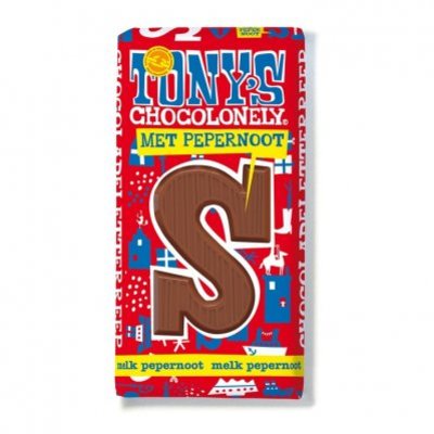 Tony's Chocolonely Melkchocolade letterreep pepernoot S